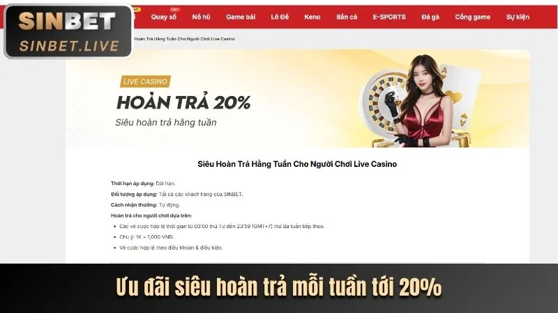 Chương trình hoàn trả không giới hạn tại Bec88